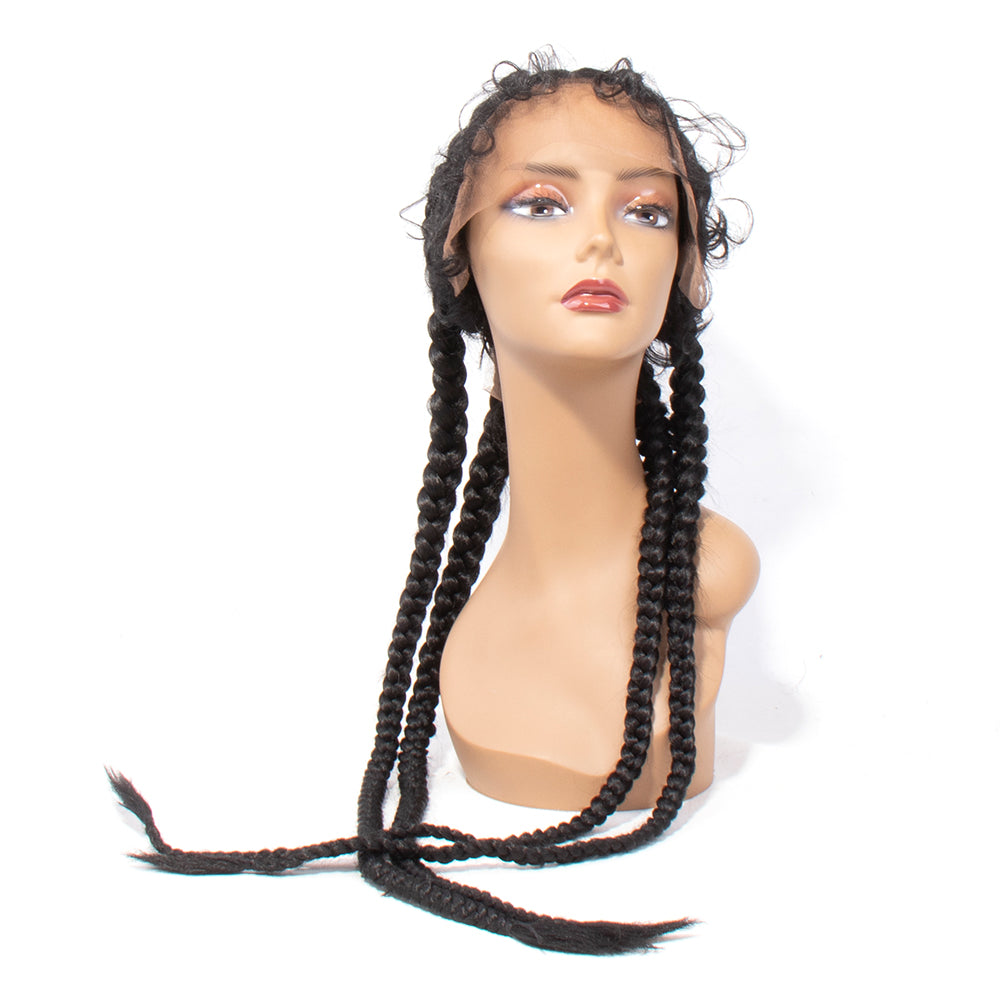 Natural Black 28 Inch Wig