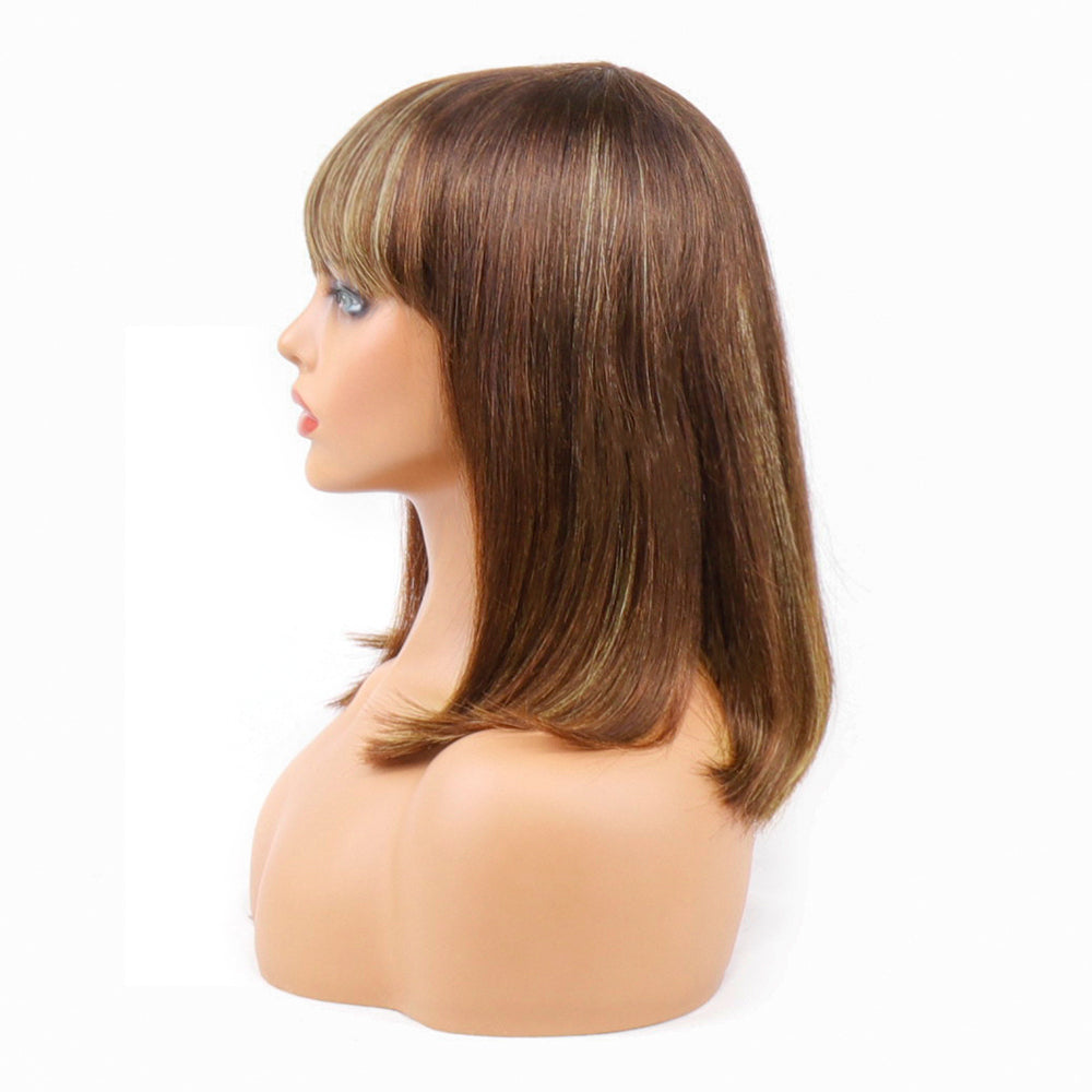 Non Lace Machine Made Wig with P4/27 Color
