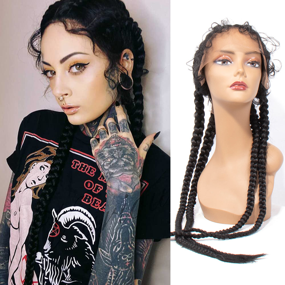 Synthetic Braided Lace Wigs