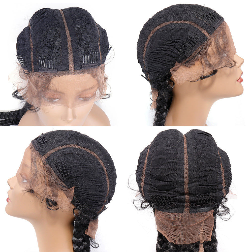 Synthetic Braided Lace Wigs