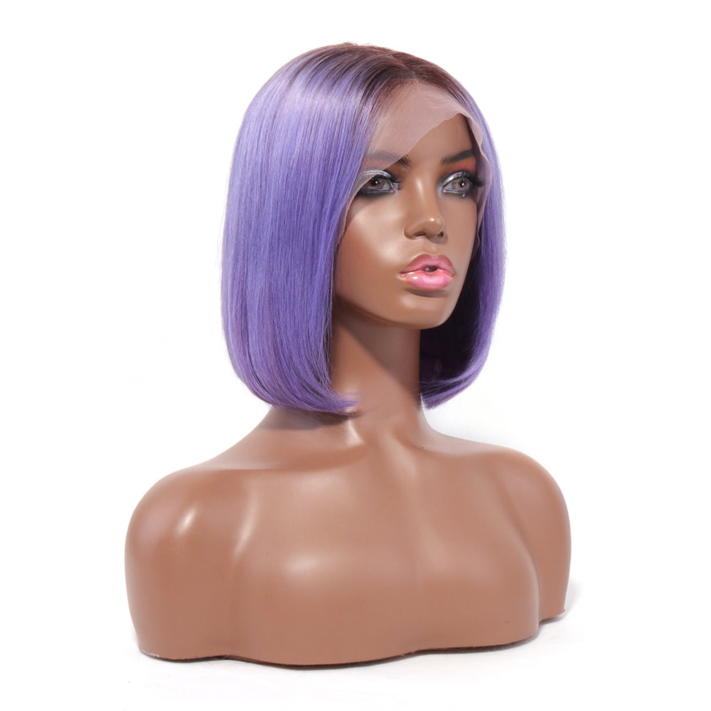 t1b purple bob wig