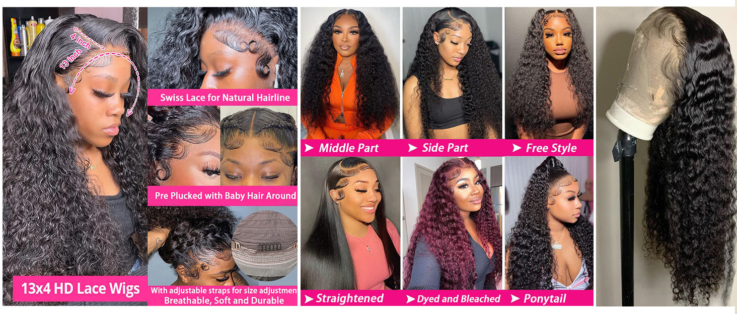 13x4 lace front human hair wig