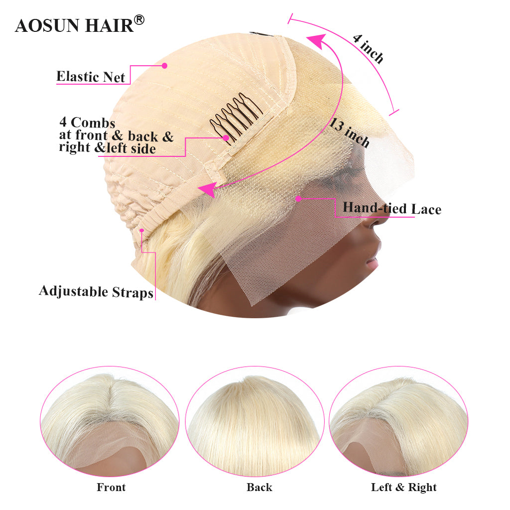 13x4 front lace wig blonde