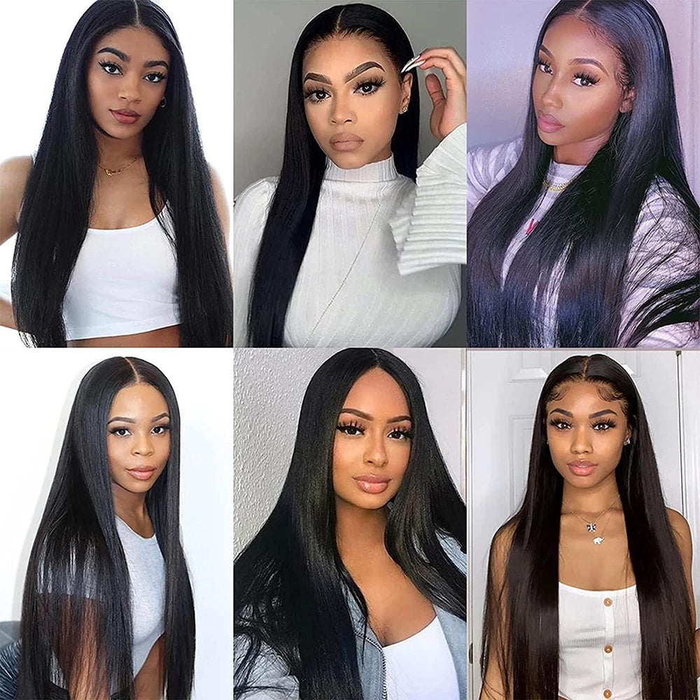Straight Hair Bundles with 13x4 Frontal