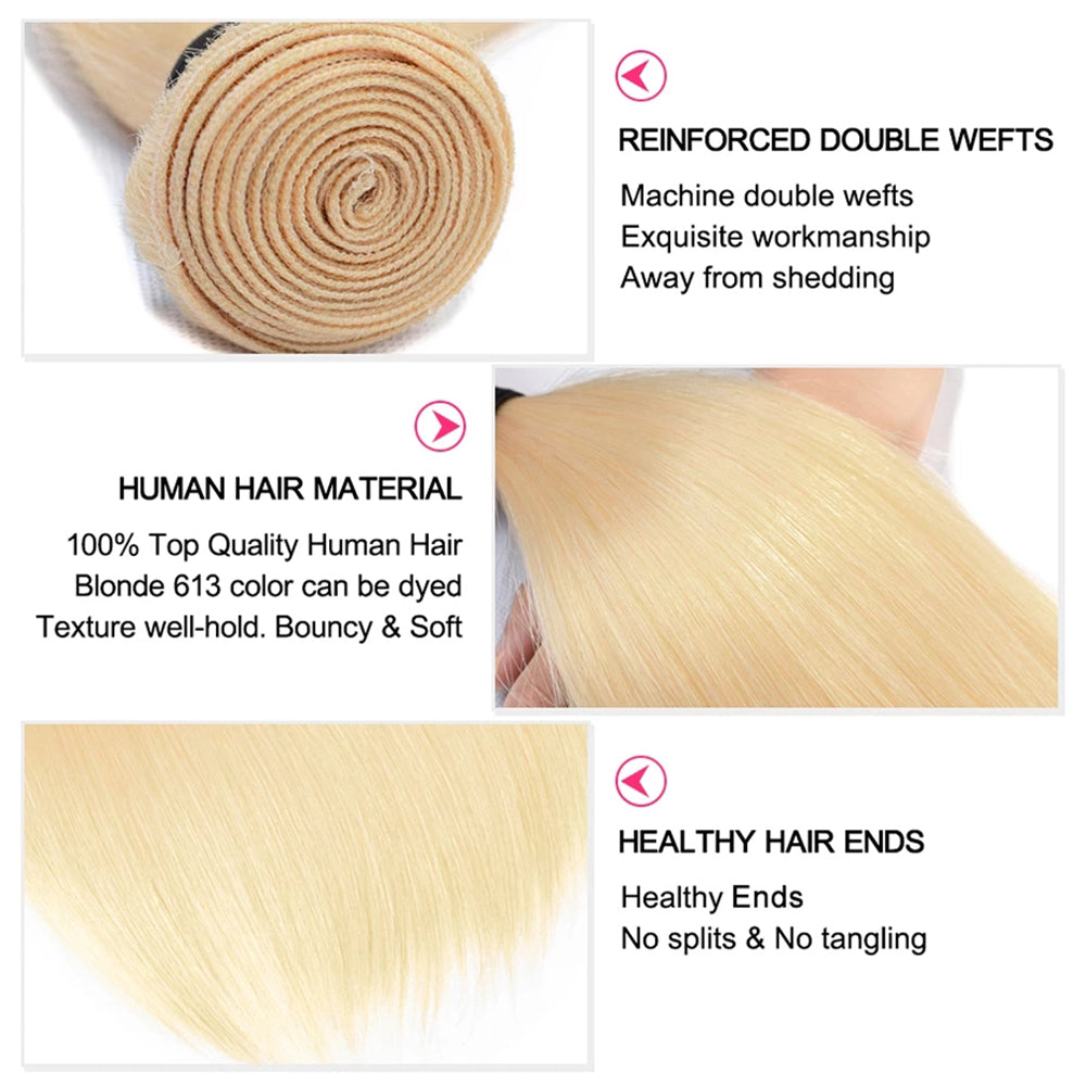 613 blonde hair bundles