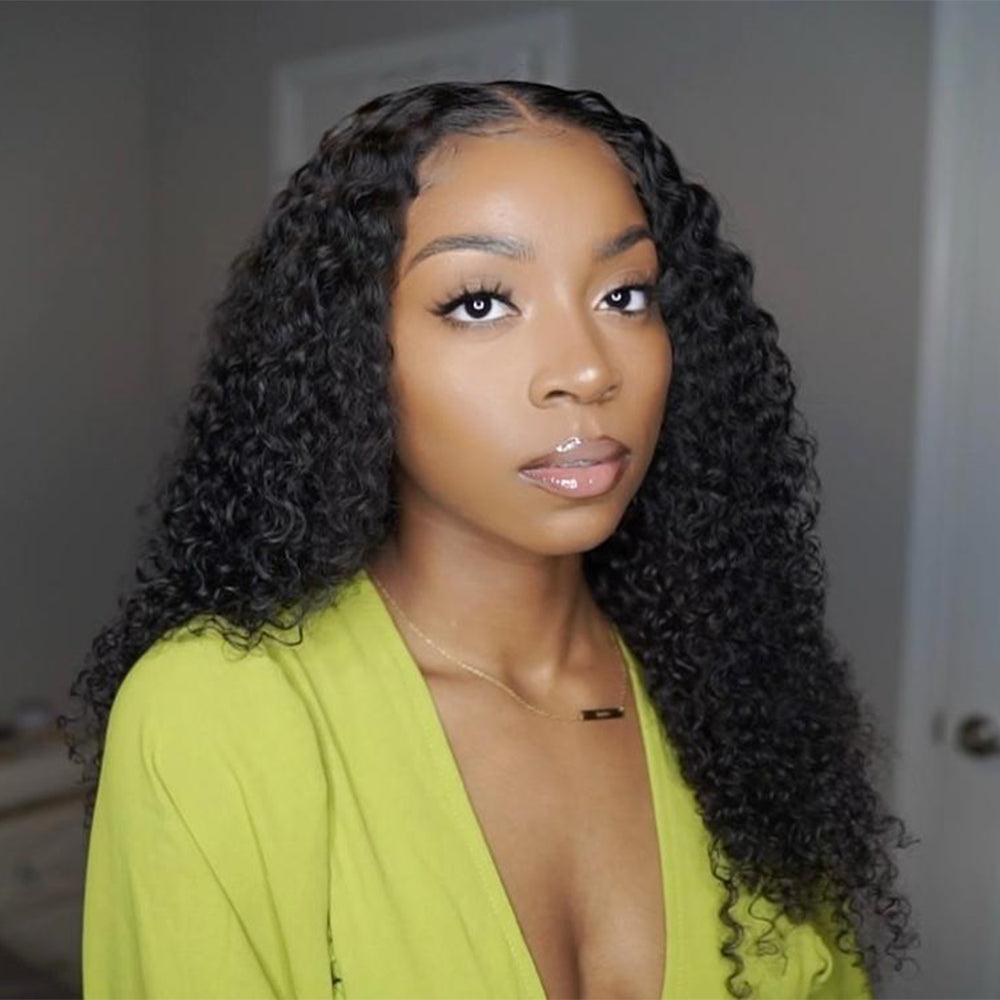 4x4 closure kinky curly wig