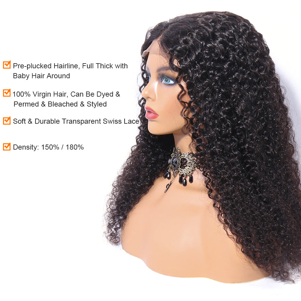 4x4 kinky curly lace wig