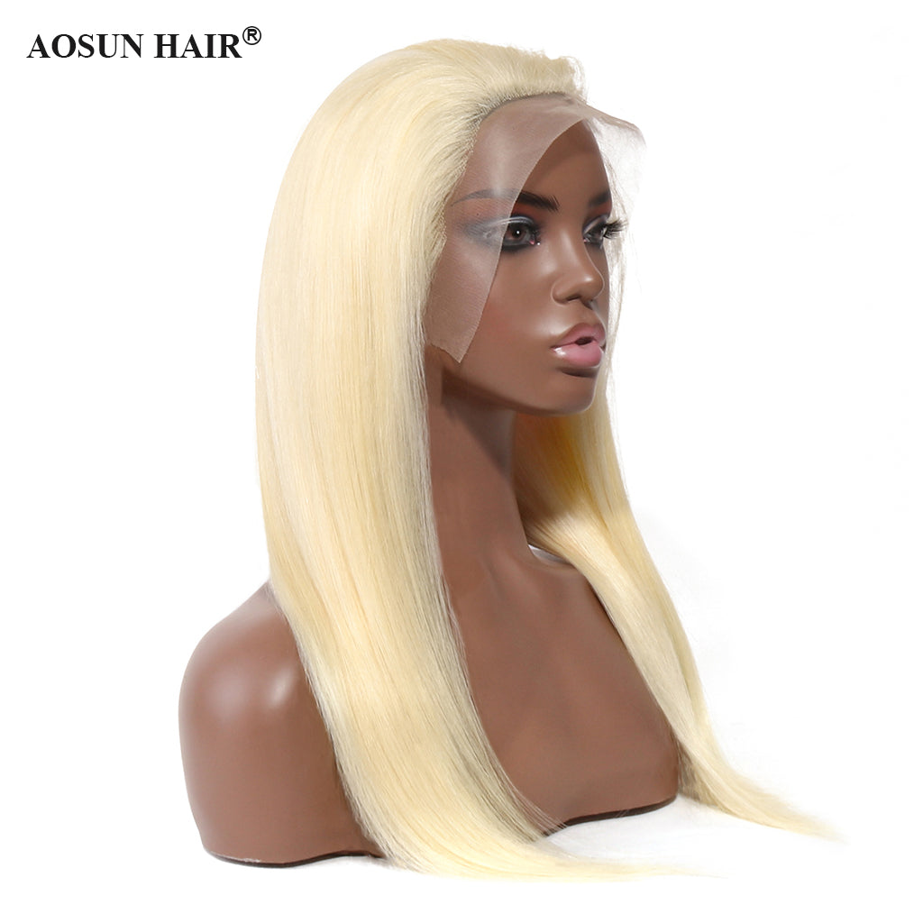 straight front lace wig