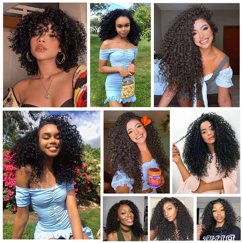 Natural Black Curly Human Hair