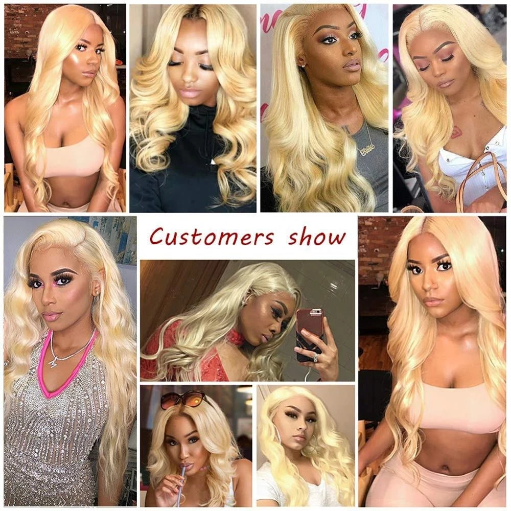 100% human hair blonde bundles