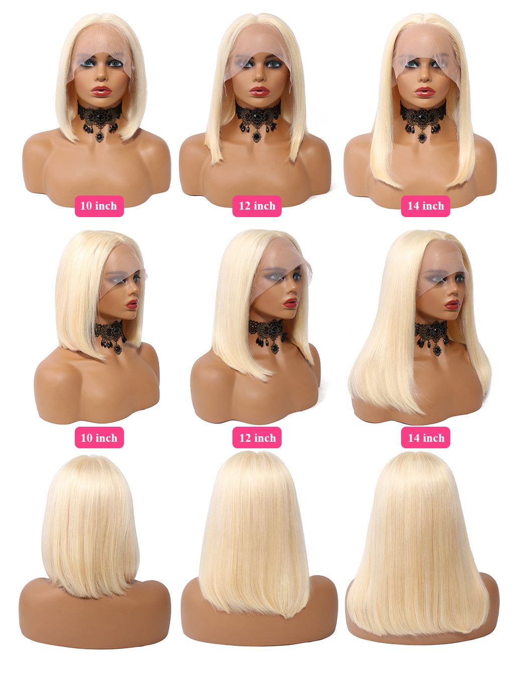 613 blonde human hair bob wig
