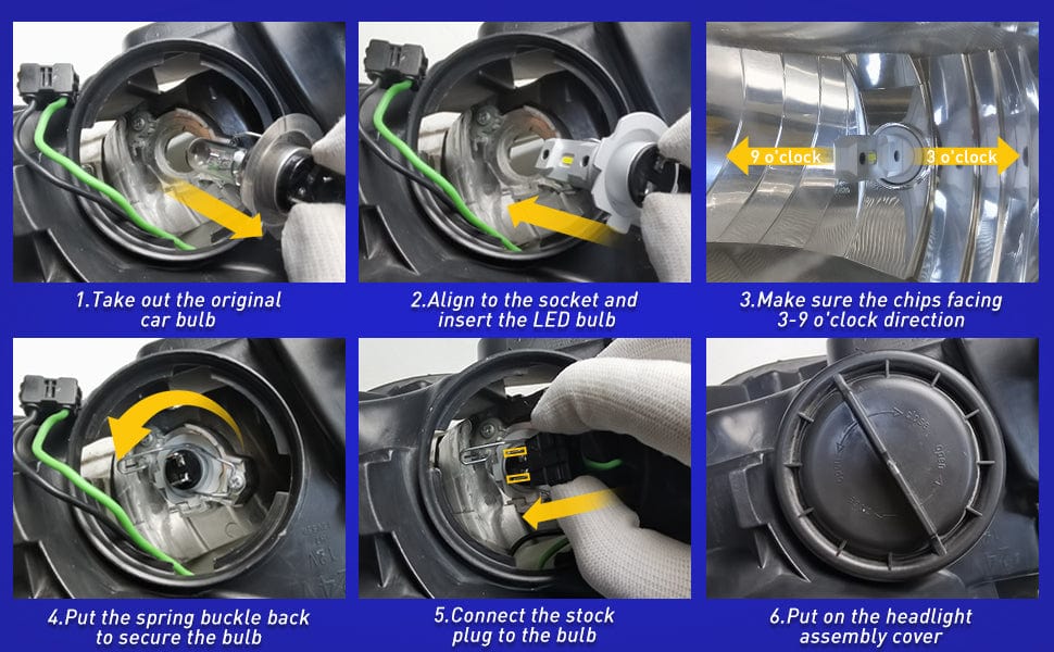 H7 LED light installation steps