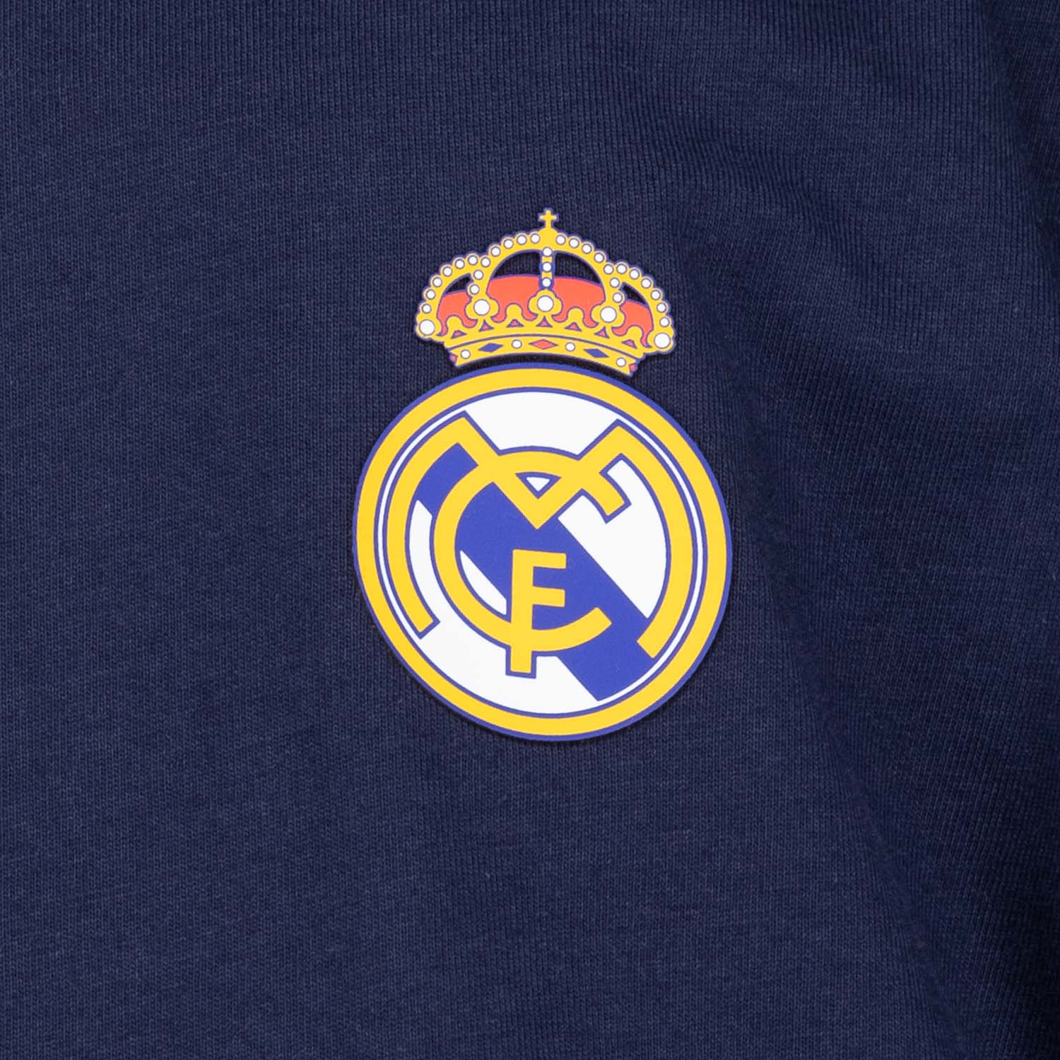 Youth ECO Essentials Real Madrid Color Crest T-Shirt Navy