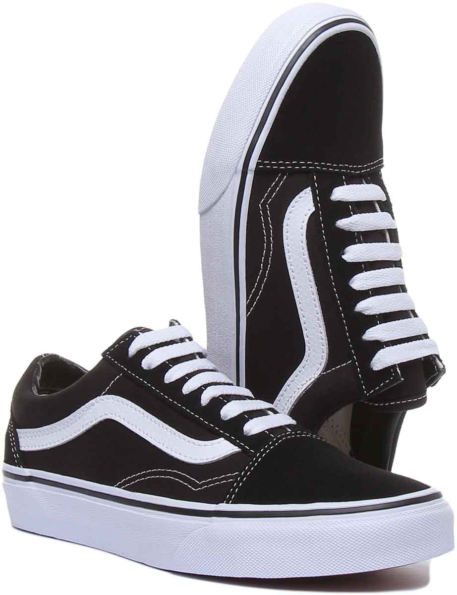 Vans Classic Old Skool In Black White For Women