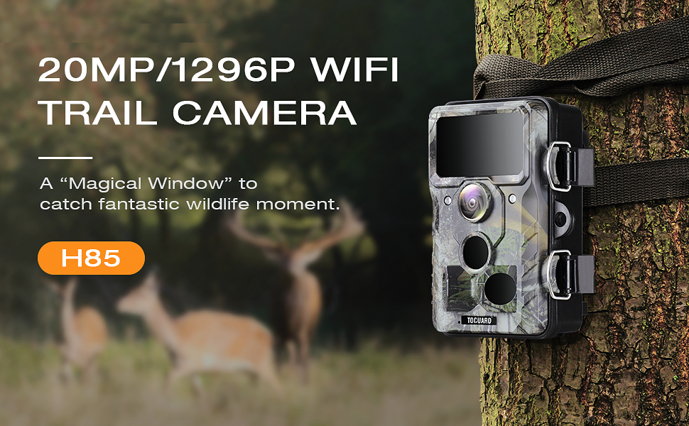 TOGUARD 20MP HD 1296P WiFi Trail Hunting Camera Game Cam Night Vision Waterproof 