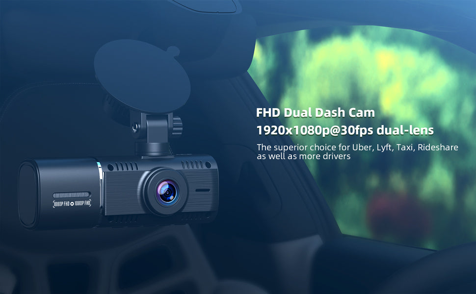 Caméra de Tableau de Bord Avant et arrière,Dash Cams Enregistreur FHD 1080P  Avant, Fournitures pour Voitures Capteur G intégré, écran 2 Pouces, Vision  Nocturne, Grand Angle, Mode de Cipliko