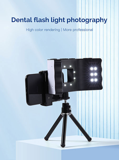 Dental Oral Photography LED Lamp Flash Light with Three Foot Bracket - azdentall.com