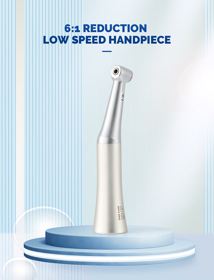 Dental 6:1 Reduction Endo Handpiece Contra Angle Mini Head Push Button - azdentall.com