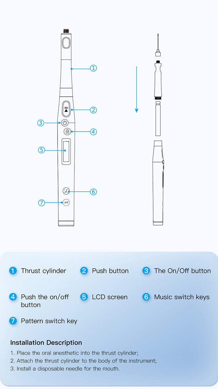 Dental Electric Painless Oral Local Anesthesia Delivery Device Wireless Intelligent Injector - azdentall.com