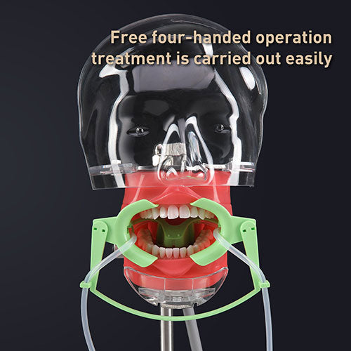 Dental Adjustable Orthodontics Nola Cheek Retractor With Dry Field System White/Green - azdentall.com