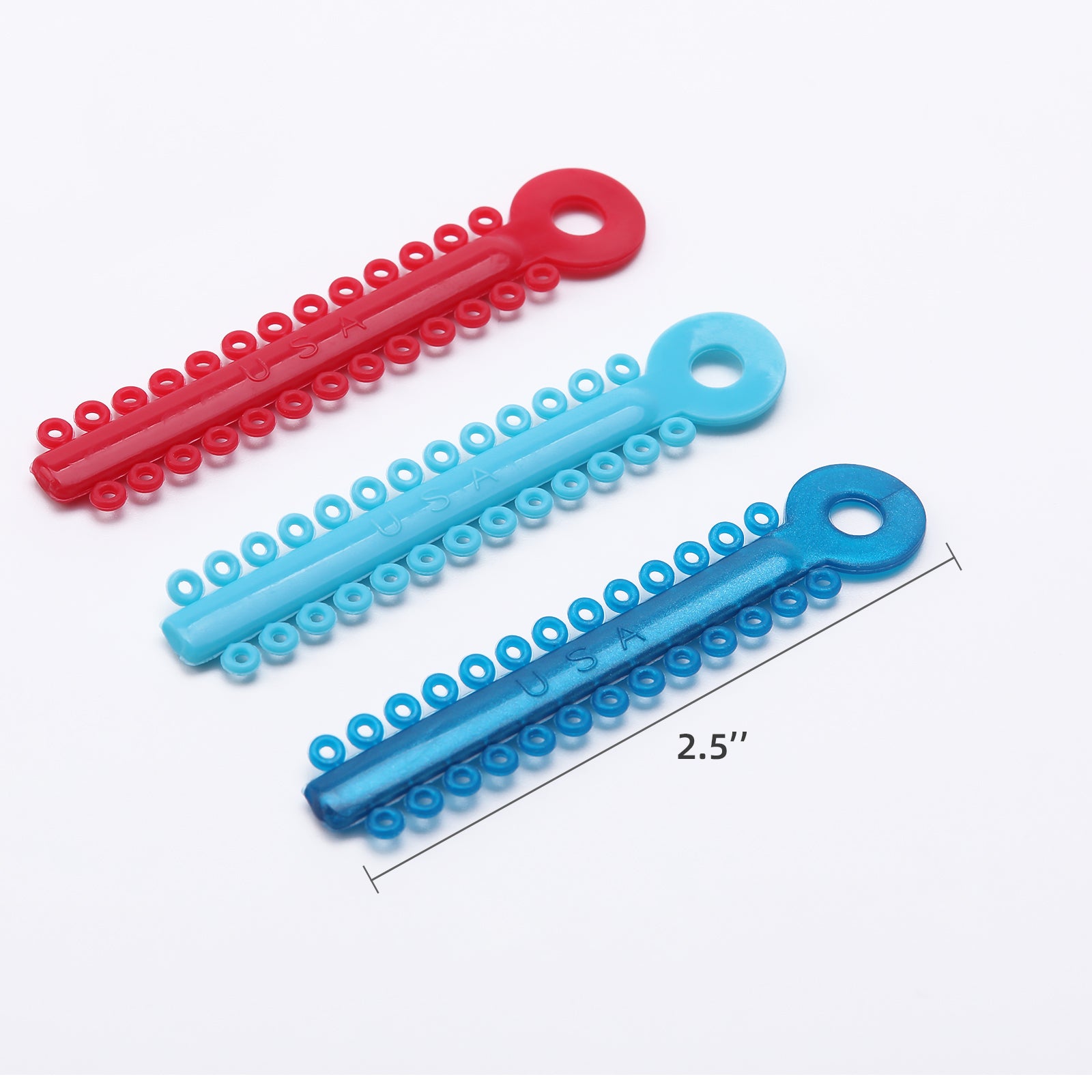 AZDENT Orthodontic Ligature Ties Multi-Color & Clear Color 1014 pcs/pack