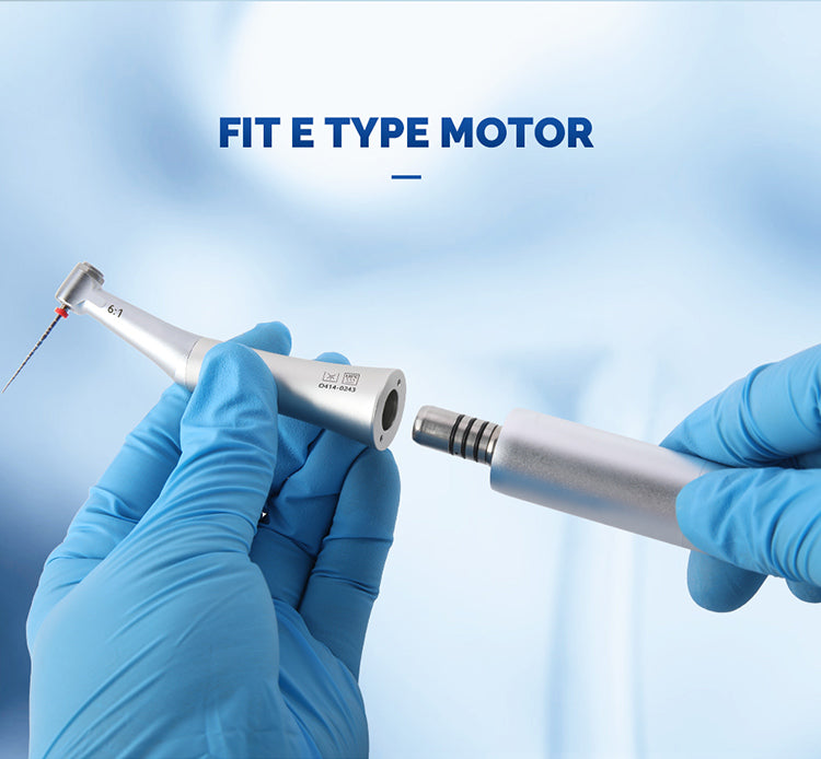 Dental 6:1 Reduction Endo Handpiece Contra Angle Mini Head Push Button - azdentall.com