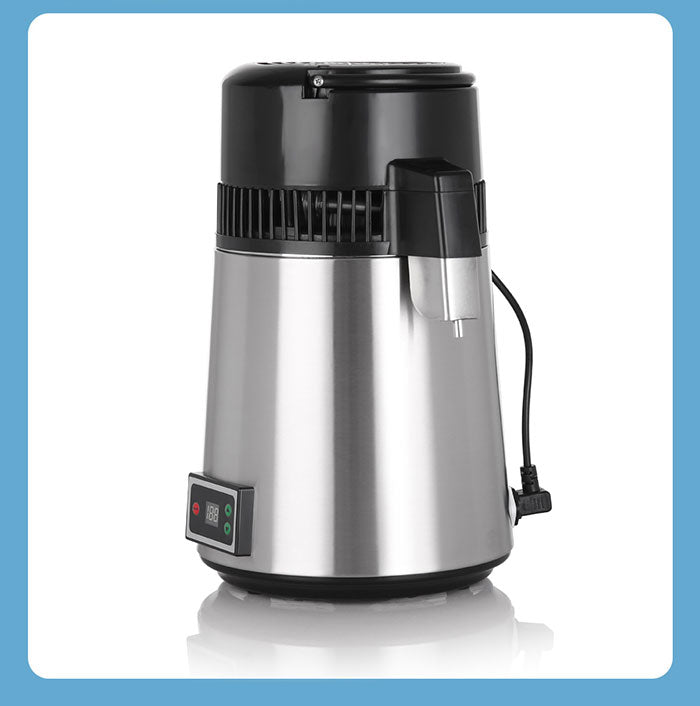 Water Distiller Stainless Steel Glass Bucket Single Screen Button With Adjustable Temperature 4L