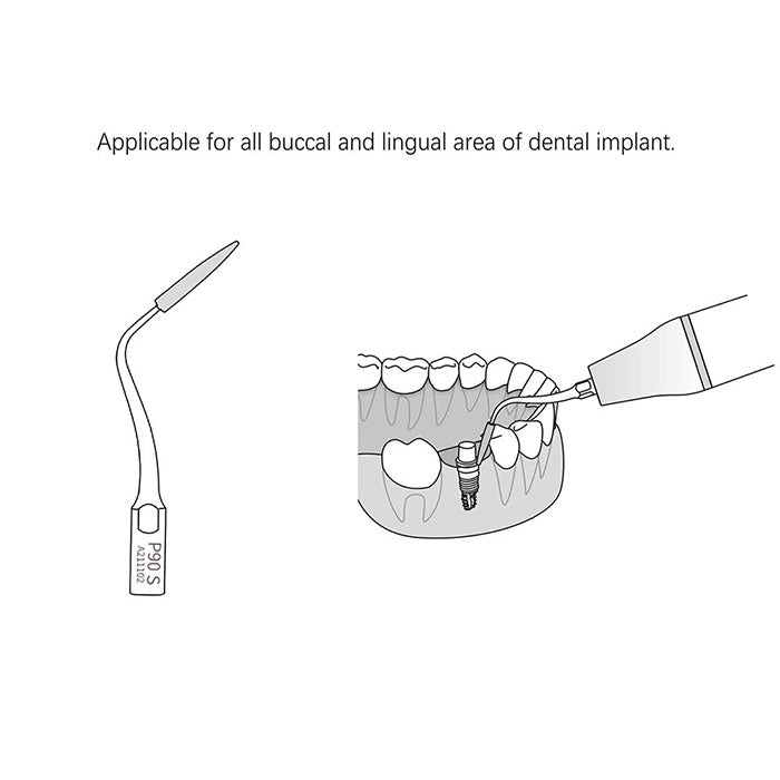 Dental Scaler Tip Periodontal Implant Cleaning Tip PD90 Dental Scaler Tip Periodontal Implant Cleaning Tip PD90