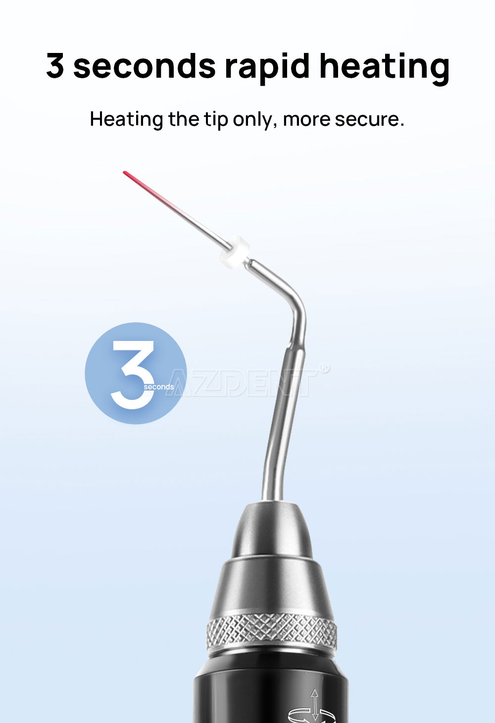 Dental Cordless Gutta Percha Obturation System Endo Heated Pen With 2 Tips