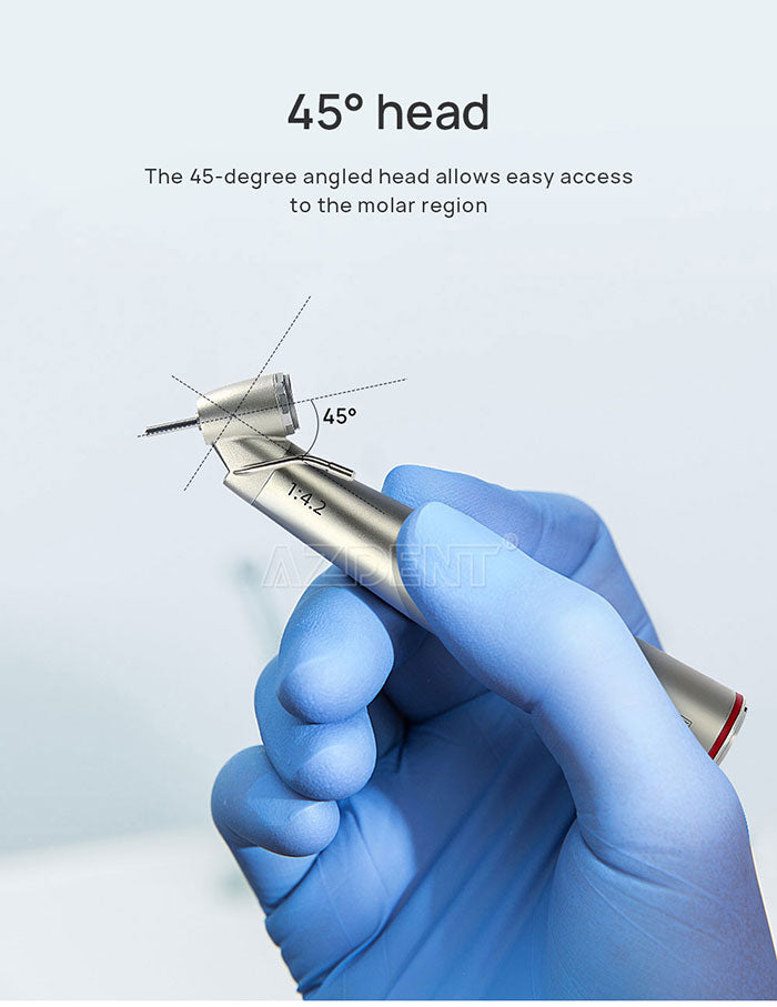 AZDENT Dental Implant Motor Surgical Brushless Color Touch Screen And 45 Degree 1:4.2 Increasing Fiber Optic Handpiece External Water-azdentall.com AZDENT Dental Implant Motor Surgical Brushless Color Touch Screen And 45 Degree 1:4.2 Increasing Fiber Optic Handpiece External Water-azdentall.com