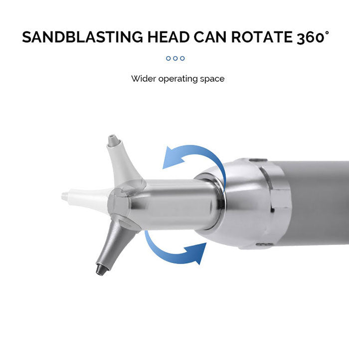 AZDENT Dental Aluminum Oxide Micro Blaster With Water Spray 360° Rotate 2/4Hole-azdentall.com
