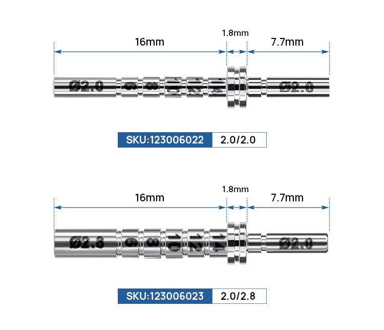 Dental Implant Depth Gauge Pin Stainless Steel Double Head 1pc/Pack - azdentall.com