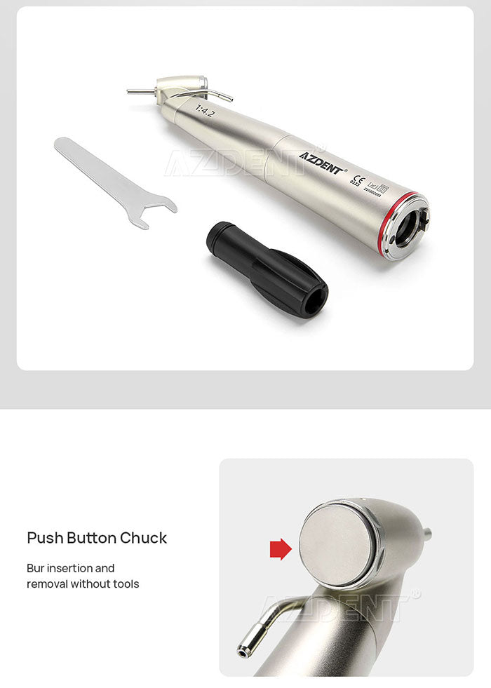 AZDENT Dental Implant Motor Surgical Brushless Color Touch Screen And 45 Degree 1:4.2 Increasing Fiber Optic Handpiece External Water-azdentall.com AZDENT Dental Implant Motor Surgical Brushless Color Touch Screen And 45 Degree 1:4.2 Increasing Fiber Optic Handpiece External Water-azdentall.com