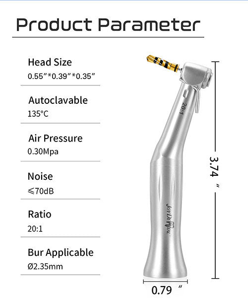 Dental Implant Reduction 20:1 Low Speed Contra Angle Handpiece Push Button - azdentall.com