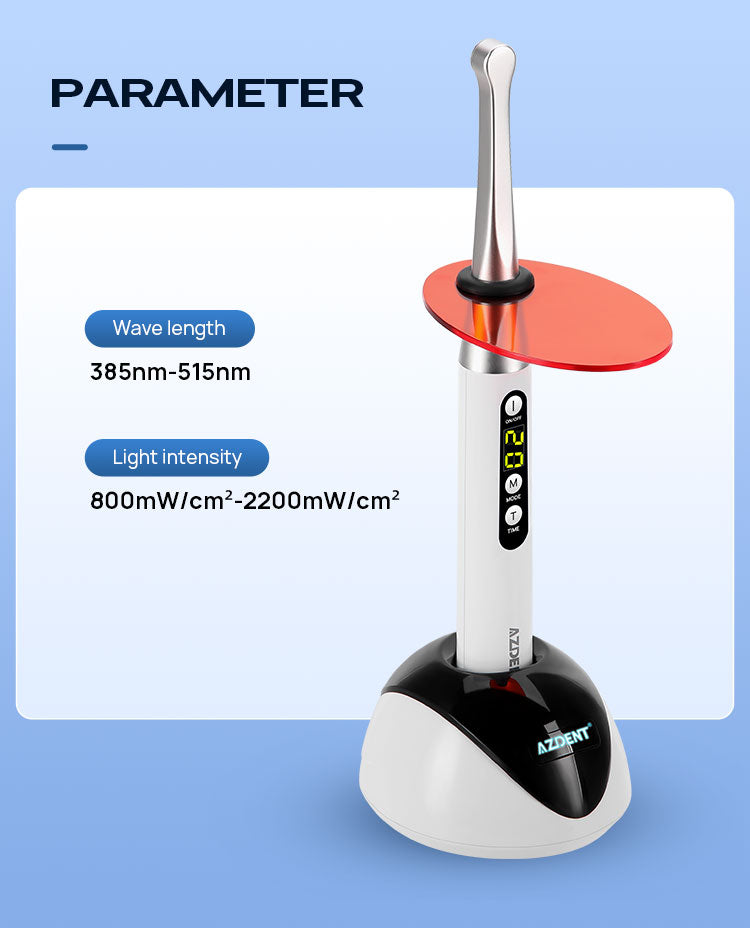 Dental LED Curing Light Wireless 2200mW/cm² 1 Sec Curing 3 Modes - all.com Dental LED Curing Light Wireless 2200mW/cm² 1 Sec Curing 3 Modes - all.com