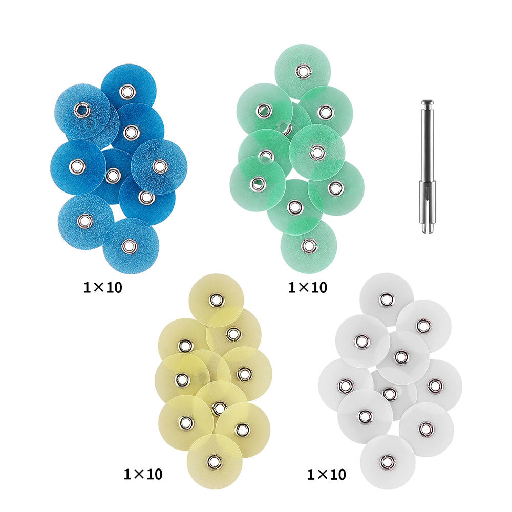 AZDENT Polishing Discs Gross Reduction Contouring Mandrel Stripes Set NO1.071 40pcs/Box AZDENT Polishing Discs Gross Reduction Contouring Mandrel Stripes Set NO1.071 40pcs/Box