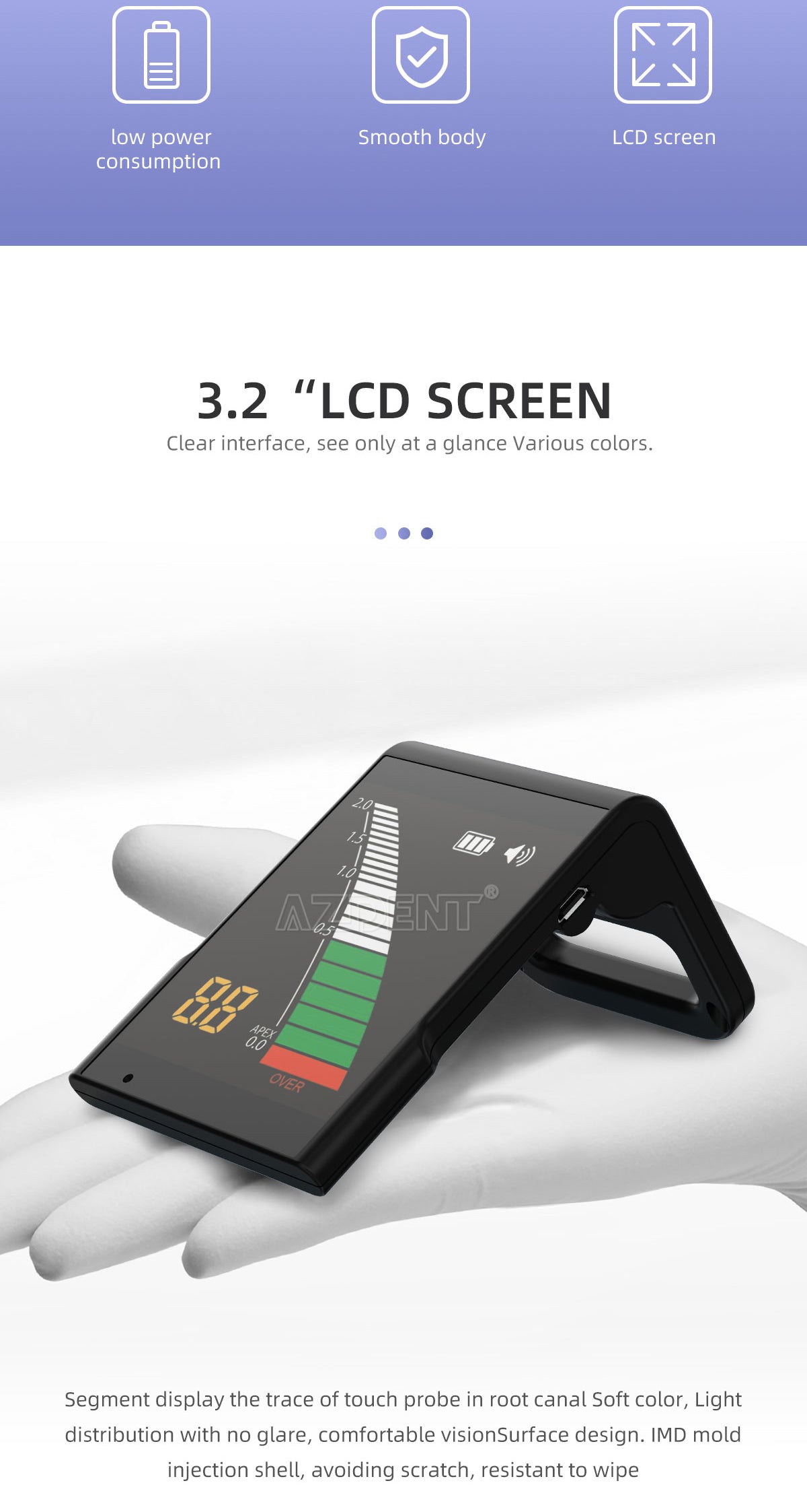 Apex-X Dental Apex Locator Endodontic Root Cancal 3.2' LCD Screen Apex-X Dental Apex Locator Endodontic Root Cancal 3.2' LCD Screen