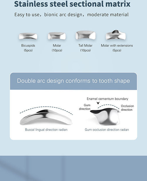 Dental Sectional Contoured Metal Matrices Matrix Refill G2 30pcs Bands And 1 Clip - azdentall.com Dental Sectional Contoured Metal Matrices Matrix Refill G2 30pcs Bands And 1 Clip - azdentall.com