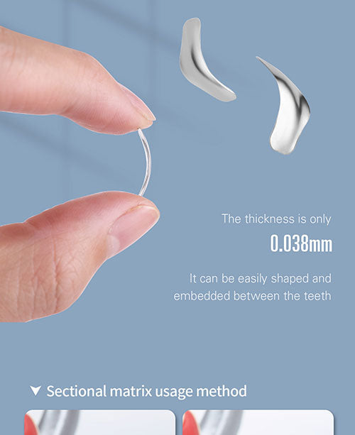 Dental Sectional Contoured Metal Matrices Matrix Refill G2 30pcs Bands And 1 Clip - azdentall.com Dental Sectional Contoured Metal Matrices Matrix Refill G2 30pcs Bands And 1 Clip - azdentall.com