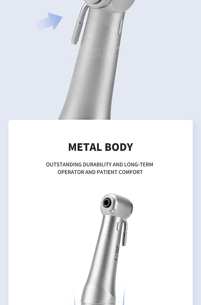 AZDENT 20:1 Implant Contra Angle Handpiece External Spray Push Button AZDENT 20:1 Implant Contra Angle Handpiece External Spray Push Button