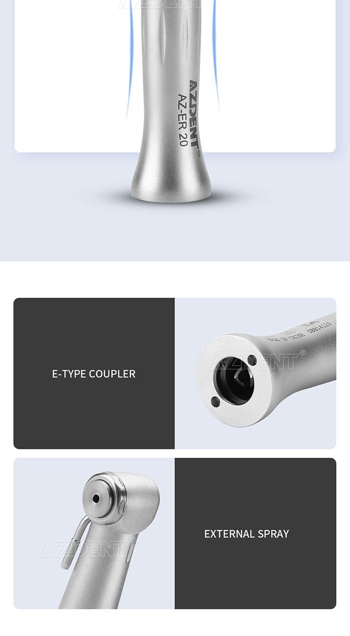 AZDENT 20:1 Implant Contra Angle Handpiece External Spray Push Button AZDENT 20:1 Implant Contra Angle Handpiece External Spray Push Button