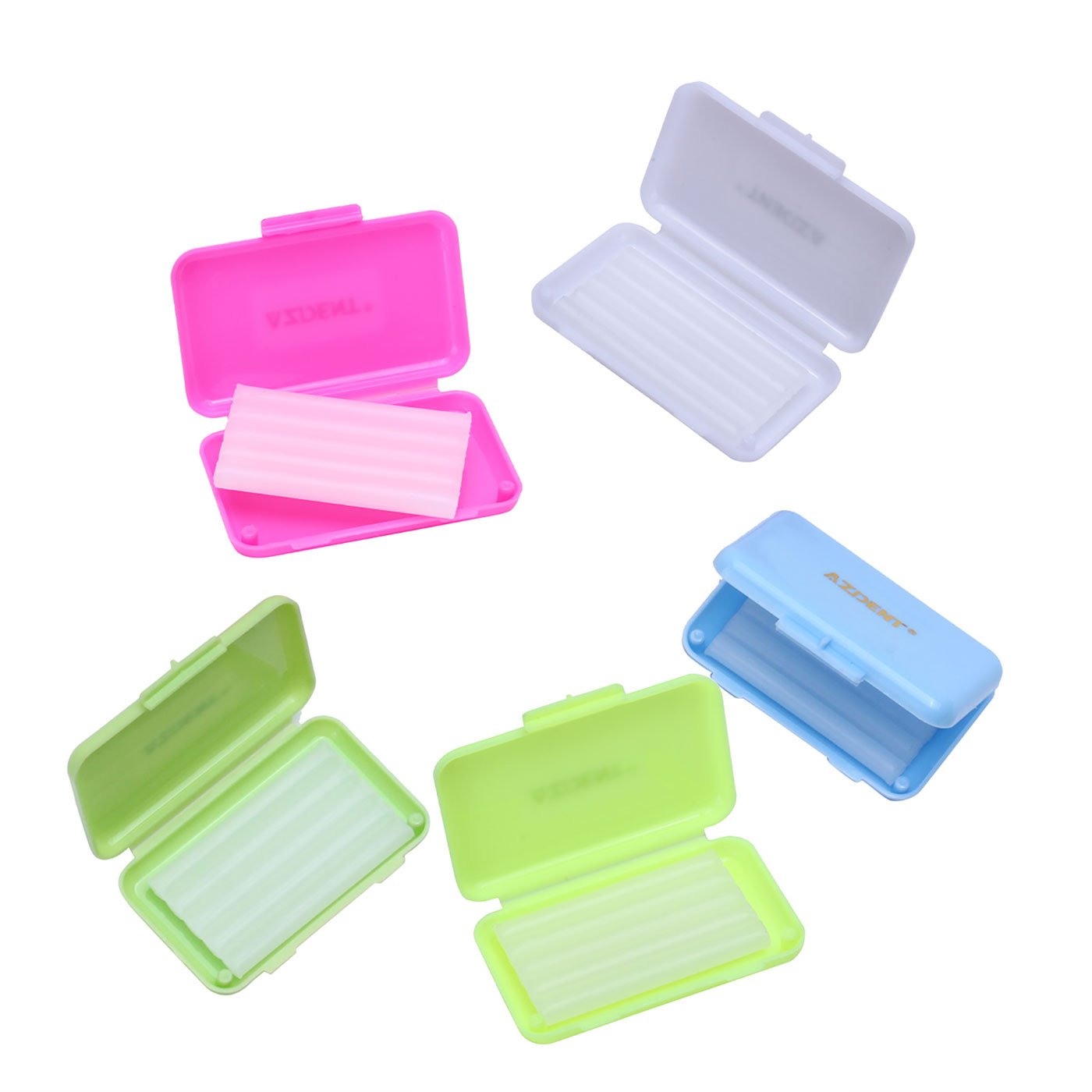 5 Boxes  Orthodontic Wax Scented Assorted 5 Strips/Box. White Wax Strips