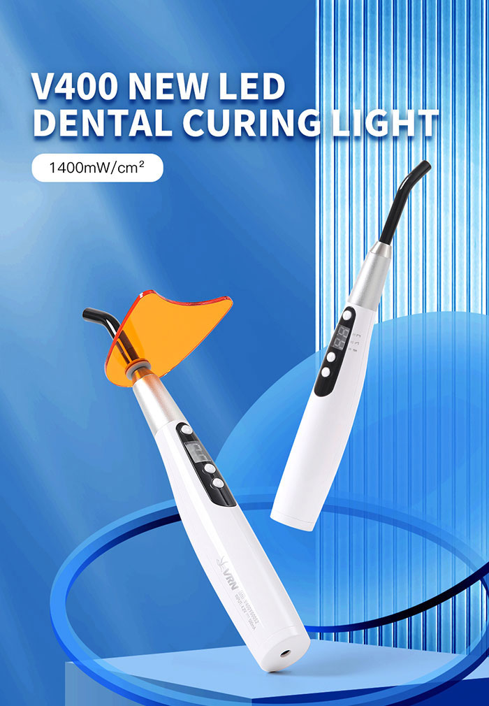Wireless Dental Curing Light LED 3S Curing 360° Rotating Lamp Cap 3 Models  1400 mW/cm² – AZDENT