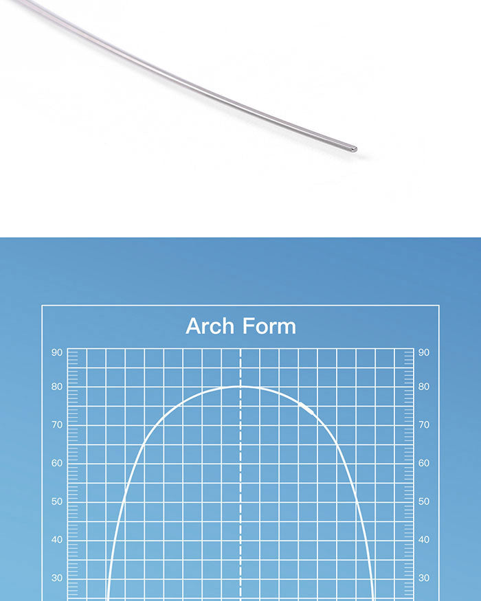 AZDENT Dental Copper Cu-NiTi Arch Wire Rectangular 35˚ Super Elastic With Stops Preformed Full Sizes 1pcs/Pack