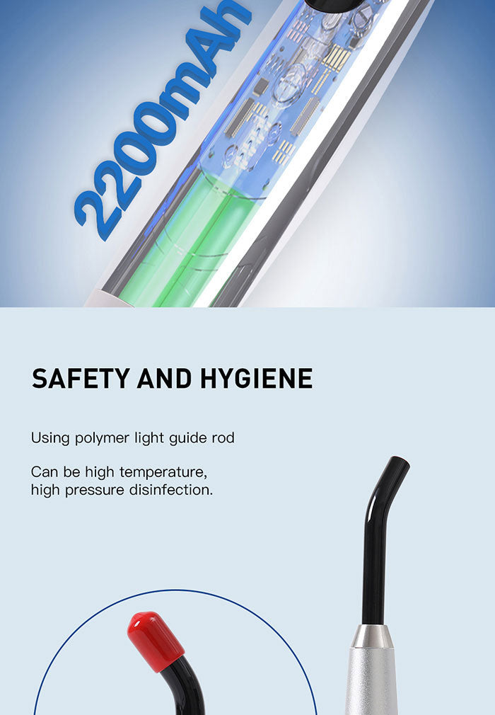 Dental LED Curing Light Wireless 3S Curing 360° Rotating Lamp Cap 3 Models 1400 mW/cm2-azdentall.com Dental LED Curing Light Wireless 3S Curing 360° Rotating Lamp Cap 3 Models 1400 mW/cm2-azdentall.com