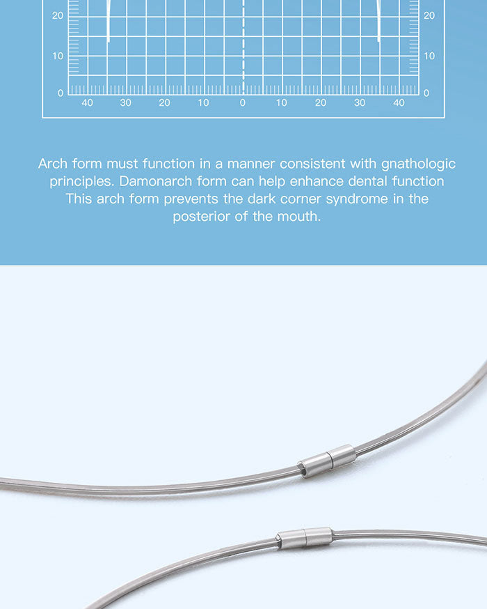 AZDENT Dental Copper Cu-NiTi Arch Wire Rectangular 35˚ Super Elastic With Stops Preformed Full Sizes 1pcs/Pack