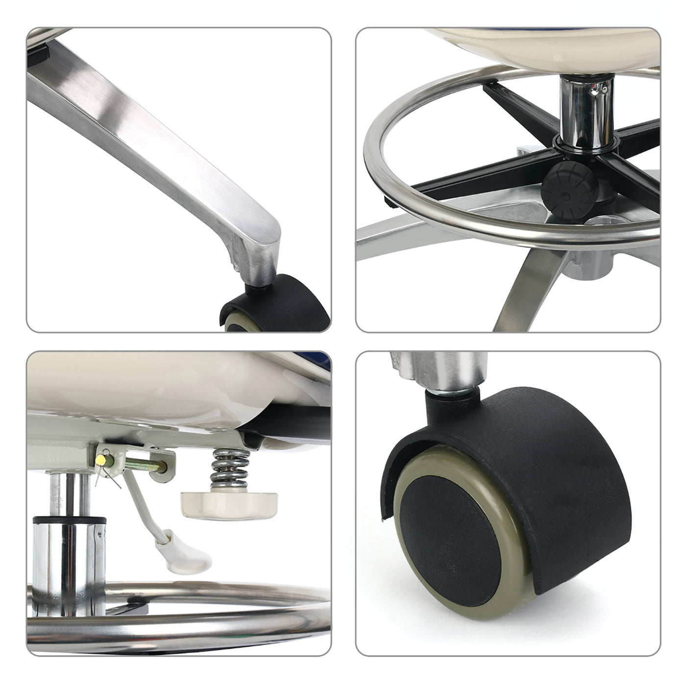 Dental Doctor Stool With Adjustable Seat And Backrest 360-Degree Rotated Blue Dental Doctor Stool With Adjustable Seat And Backrest 360-Degree Rotated Blue