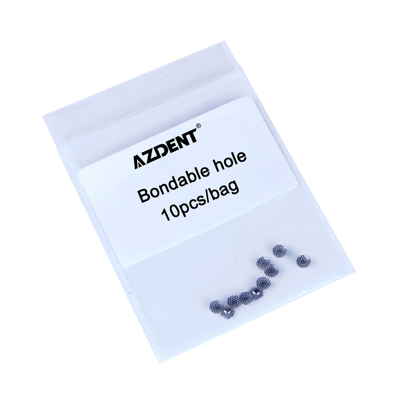 AZDENT Dental Lingual Button Bondable Mesh Base With Hole 10pcs/Bag - azdentall.com AZDENT Dental Lingual Button Bondable Mesh Base With Hole 10pcs/Bag - azdentall.com