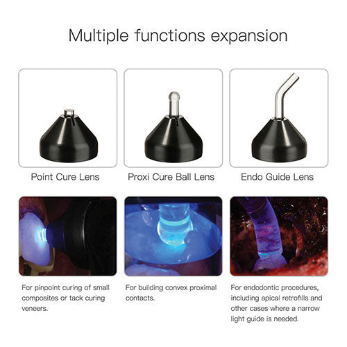 Dental Curing Light LED Cordless OLED Screen 1 Second DeepCure Wide Specturm Metal Body With Caries Detector Light Meter 3200mW/Cm² - azdentall.com Dental Curing Light LED Cordless OLED Screen 1 Second DeepCure Wide Specturm Metal Body With Caries Detector Light Meter 3200mW/Cm² - azdentall.com