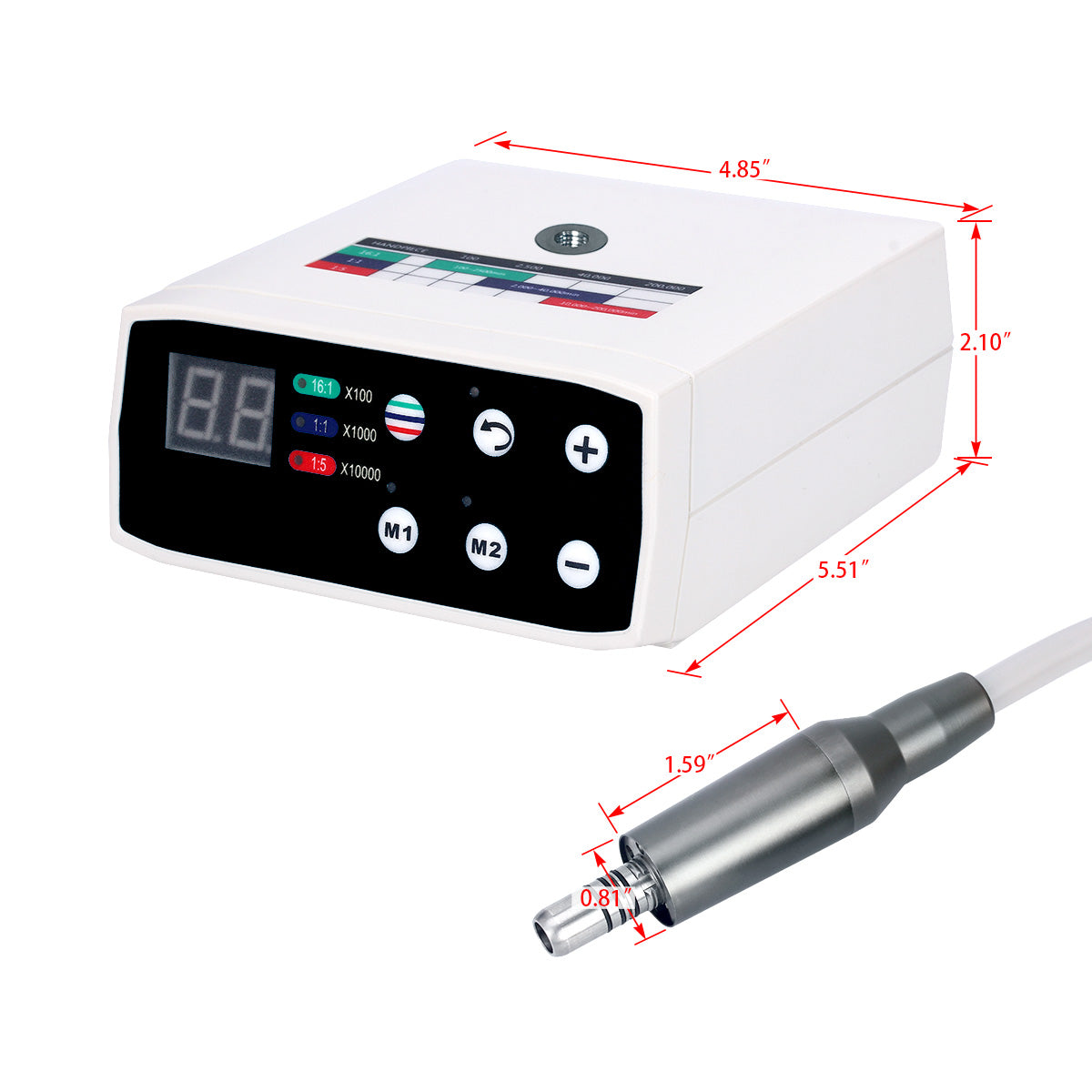 Dental Electric Micro Motor, 4 Hole, LED Brushless Motor, Internal Spray 1:1/1:5/16:1 -azdentall.com Dental Electric Micro Motor, 4 Hole, LED Brushless Motor, Internal Spray 1:1/1:5/16:1 -azdentall.com